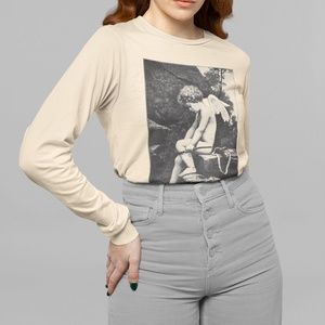 Cupid Amor Eros Mythology VTG Art Print Long Sleeve Graphic Tee T-shirt S M L XL